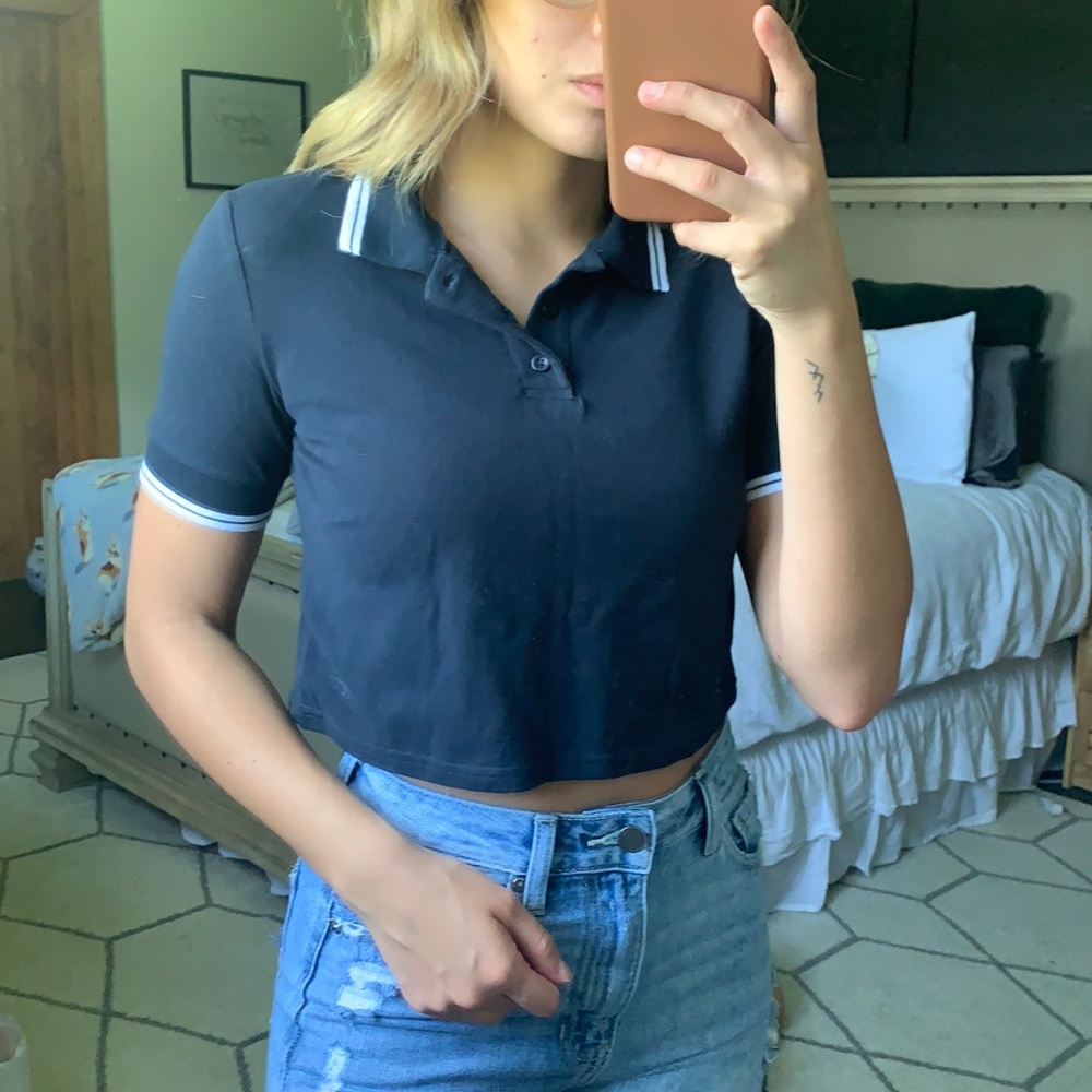Mono B Crop Polo Shirt
